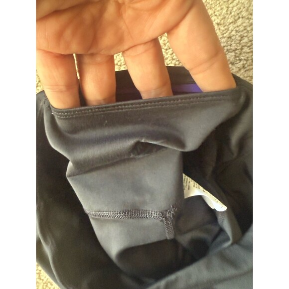 Nike One Crop Mesh Pant Mid Rise Snug Fit Women's M CJ1816 Tight Black Purple - Picture 9 of 9